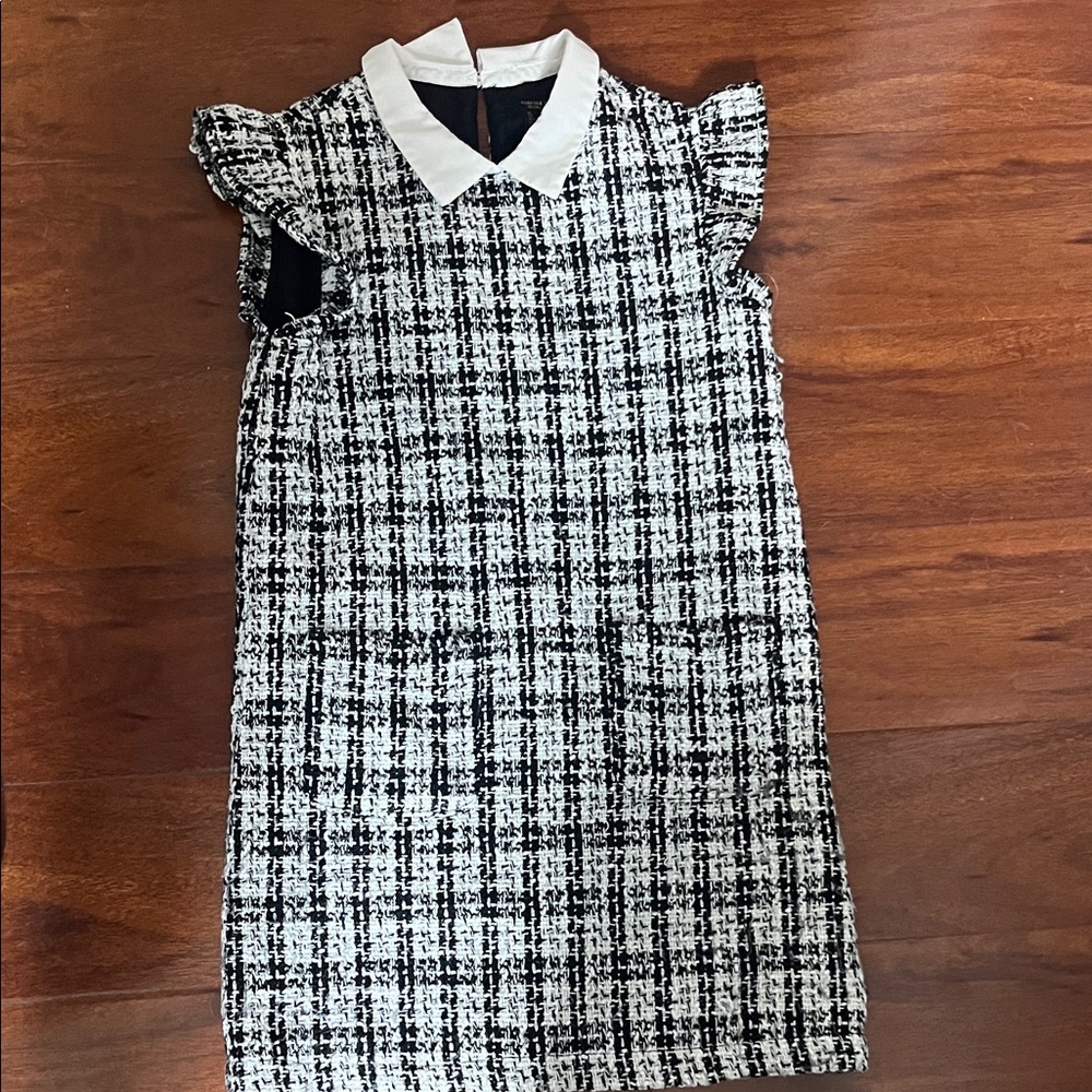 Forever 21 Girls Black & White Tweed Shift Dress